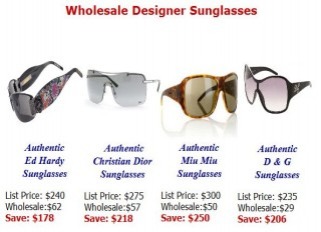 Designer Wholesale Sunglasses